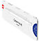 Weisse Bleistiftverpackung mit Aussparung, Schweizer Kreuz, Caran d'Ache-Logo und Aufschrift 'Mechanical Pencil'.