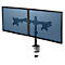 Dual Monitorarm Fellowes Reflex, bis 32" Breite, VESA, dreh-/schwenk-/neigbar, höhen- & tiefenverstellbar, schwarz