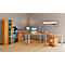 Dubbeldeurskast, van hout, 2 OH, greepknoppen, in hoogte verstelbaar legbord, B 700 x D 400 x H 740 mm, wit