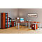 Dubbeldeurskast, van hout, 2 OH, greepknoppen, in hoogte verstelbaar legbord, B 700 x D 400 x H 740 mm, wit