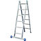 Dubbele ladder met scharnieren, 2 x 6 sporten