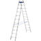 Dubbele trapladder, 2 x 10 sporten, + toolbag GRATIS