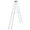 Dubbele trapladder, 2 x 14 sporten, + toolbag GRATIS