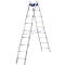 Dubbele trapladder, 2 x 8 sporten, + toolbag GRATIS