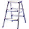 Dubbele trapladder Lila-serie, 3 treden