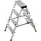 Dubbele trapladder van aluminium, 2 x 4 treden