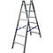 Dubbele trapladder, van aluminium, 2x 6 sporten