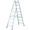 Dubbele trapladder, van aluminium, 2x 8 sporten