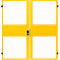 Dubbele vleugeldeuren, voor gaas-scheidingswandsysteem, B 2000 x H 2070 mm, geel