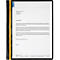 Letter in black file folder. Yellow stripe on the side. Addressed to Bob Schmidt.