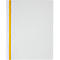 White folder with yellow stripe on the edge.