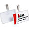 Durable Click Fold Namensschilder mit Clip, 54 x 90 mm, 25 Stück