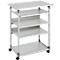 DURABLE Computertrolley 75 VH, in hoogte verstelbaar, breedte 750 mm, met wieltjes, grijs