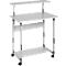 DURABLE Computertrolley 80 VH, in hoogte verstelbaar, breedte 800 mm, met wieltjes, grijs