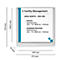 Rectangular white frame with information. Label: Facility Management, Area North. Office and administration opening hours.