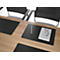 Durable Duraglas® Schreibunterlage, für Konferenzräume, rutschfest, transparent, 420 x 300 mm, Leder, schwarz