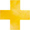Yellow cross with rough texture, which can be used for markings or inscriptions.