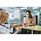 Durable Info pocket A4, A4, staand &amp; liggend formaat, insteekhulp, statisch hechtend, transparant/antracietgrijs, 5 stuks