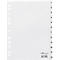 DURABLE kunststof indexbladen, A4 staand, cijfers 1-12, wit