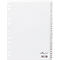 DURABLE kunststof indexbladen, A4 staand, cijfers 1-31, wit
