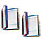 DURABLE metalen wandhouder, met zichtpanelen, gesorteerd op kleur, set van 2