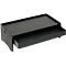 Durable Monitorständer EFFECT, 3-fach höhenverstellbar, bis 10 kg, mit Schublade bis 5 kg, Metall/Recycling-PET-Filz, schwarz