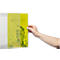 Durable Porte-revues rPET, A4 portrait, autocollant grâce à 2 bandes adhésives au dos, PET recyclé, transparent, 5 pièces