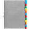 DURABLE PP-Hüllenregister überbreit, 12 Blätter, farbige Taben
