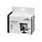 Weiße Verpackung mit Durable Screenclean 50 Reinigungstüchern, zeigt einen Monitor bei der Reinigung.