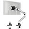 Durable Select Plus-monitorhouder, voor 1 monitor tot 32', met bureausteun, draaibaar/zwenkbaar/in hoogte verstelbaar, VESA-compatibel, zilver