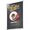 Poster im Alurahmen mit Kaffeeaufschrift, Kaffeetasse und Herzsymbol auf Kaffeebohnen Hintergrund.