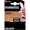 DURACELL® batterijen, spanning 1,5 V, AAAA, alkaline, 2 stuks in blisterverpakking