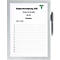 A gray frame encloses a white paper. At the top it says "Grippeschutzimpfung 2015". Below that are further information and a list to fill in.