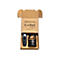 Dunkelgrauer Barcode-Scanner und Ladestation in brauner Box mit Thank you!-Schriftzug.