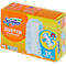 Swiffer Duster package, yellow-orange, with product image and text.