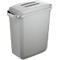 Duurzame Durabin Eco afvalbak, 60 L, met deksel, 2 draaggrepen, B 590 x D 282 x H 600 mm, gerecycled kunststof in Blaue Engel kwaliteit, grijs