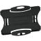 Duurzame Eco badgehouder, voor 1 kaart, 10 stuks, staand of liggend formaat, B 54 x H 87 mm, gerecycled plastic, zwart