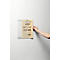 Duurzame infohouder rPET, A4 staand formaat, zelfklevend met 2 plakstrips op de achterkant, gerecycled PET, transparant, 5 stuks