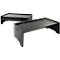 Duurzame monitorstandaard EFFECT, 3-etage, 60 % PET-vilt, tot 10 kg, kabeluitgangen, antraciet