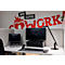 Duurzame monitorstandaard EFFECT, 3-etage, 60 % PET-vilt, tot 10 kg, kabeluitgangen, antraciet