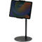 Duurzame Twist Table-tablethouder, voor tablets &amp; mobiele telefoons van 4,7-13', in hoogte verstelbaar/draaibaar/kantelbaar, B 190 x D 190 x H 370 mm, kunststof &amp; metaal, zwart