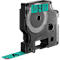 DYMO® Cassette de ruban D1 45019, largeur 12 mm, vert/noir