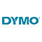Blaues Dymo Logo mit Schriftzug auf weißem Grund.