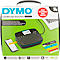 DYMO LabelManager Executive labelprinter met telefoon en labels. Tekst: Nieuw.