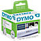 DYMO label box. Green and white packaging with logo and product information, including lettering in different languages.