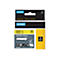 DYMO Industrial Rhino Etikettenband, flexibles Nylon, schwarz auf gelb, 12mm breit.