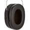 Black earmuffs, ear cup with soft padding, adjustable bracket.