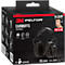 Black 3M Peltor earmuffs. The packaging provides information on features such as foldability and SNR value.