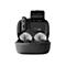 Schwarze MyStudio Wireless Mic Duo Ladestation mit zwei Sendern und zwei aufgesetzten Fell-Windschützen.