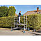 Échafaudage de base MONTO ClimTec - aluminium - hauteur de travail 3 m - plateforme réglable en hauteur avec trappe - traverse en V - jusqu'à 200 kg/m² 